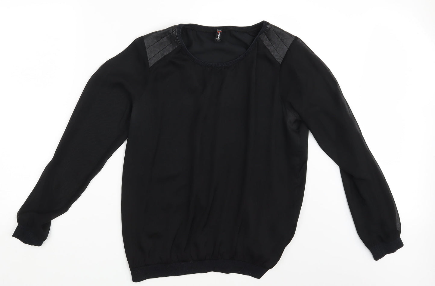 FB Sister Womens Black   Basic Blouse Size L