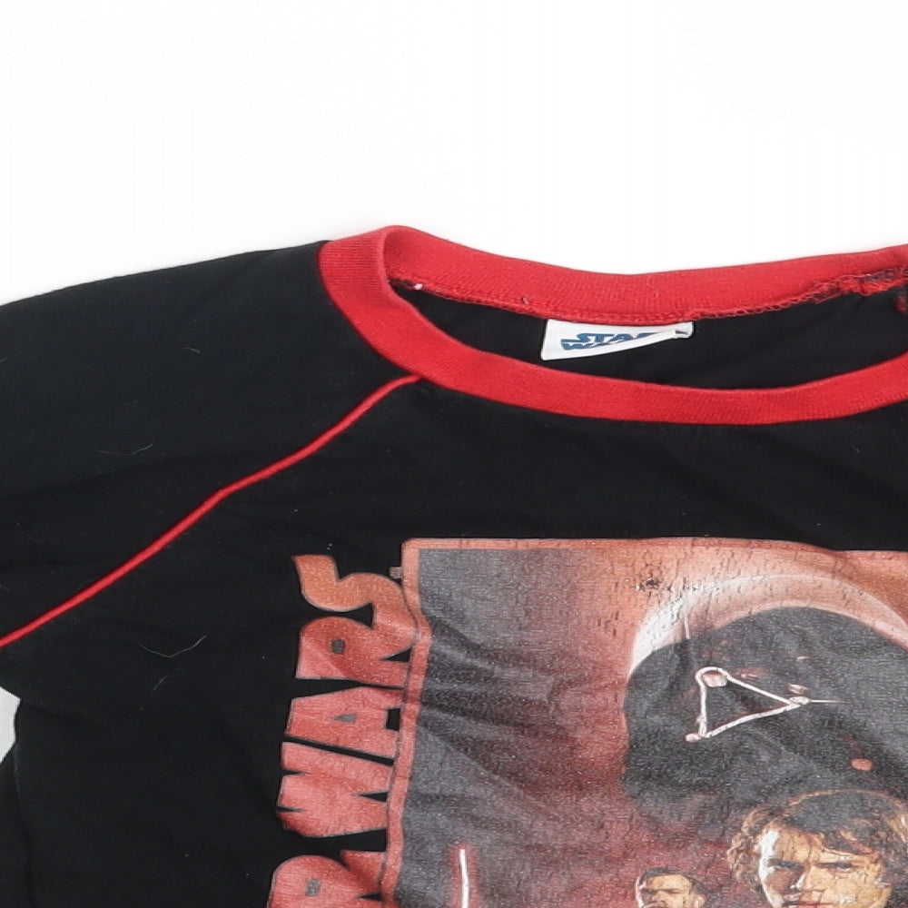 Star Wars Boys Black   Basic T-Shirt Size 7-8 Years