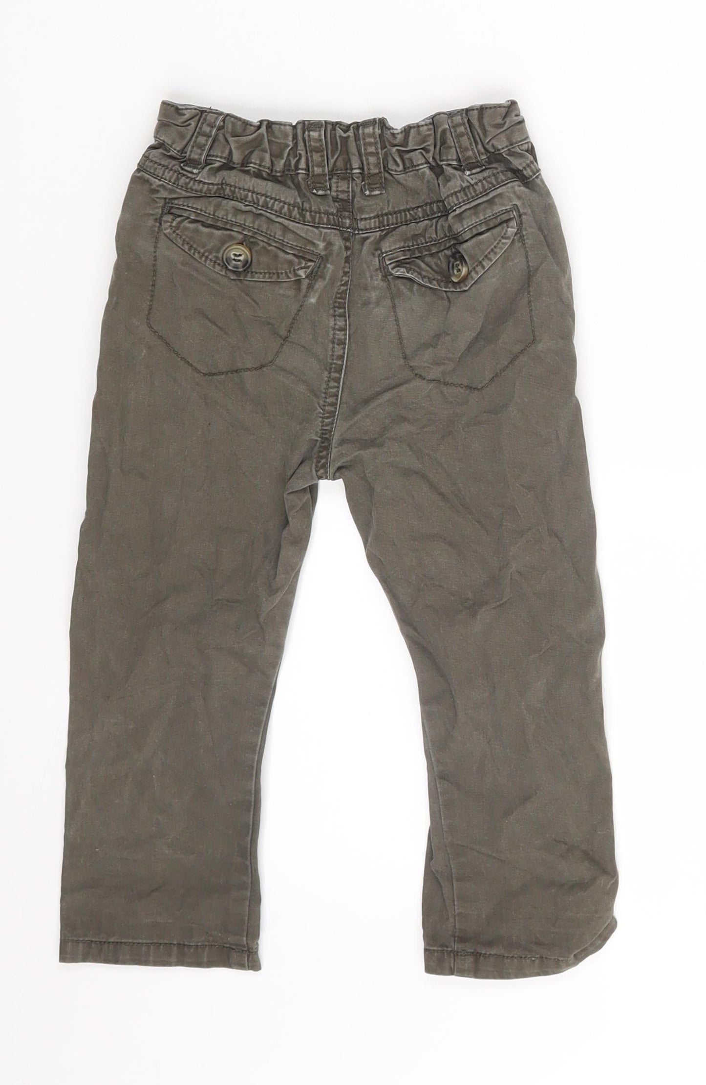Matalan Boys Brown   Cropped Trousers Size 12-18 Months  - Waist 16in; Inside  leg 12