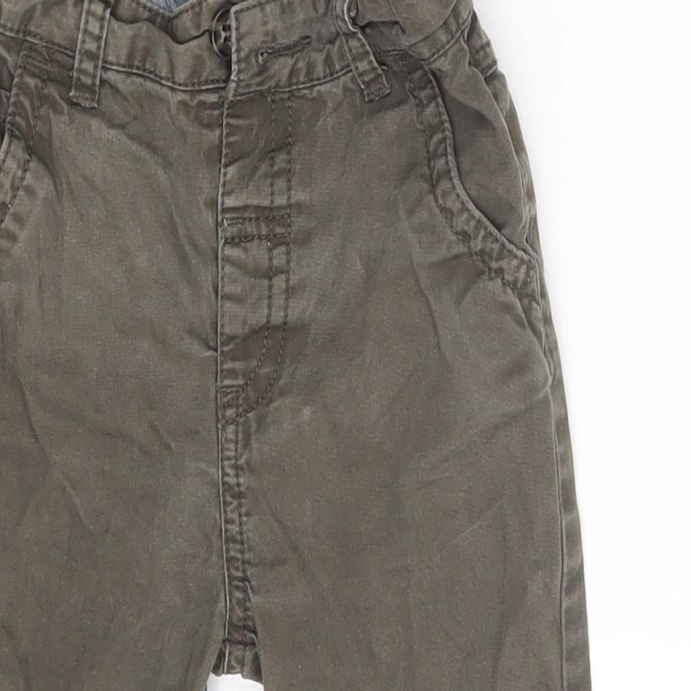 Matalan Boys Brown   Cropped Trousers Size 12-18 Months  - Waist 16in; Inside  leg 12