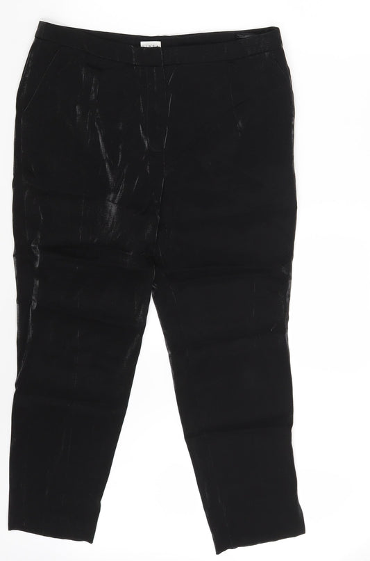 Linea Womens Black   Chino Trousers Size 12 L25 in
