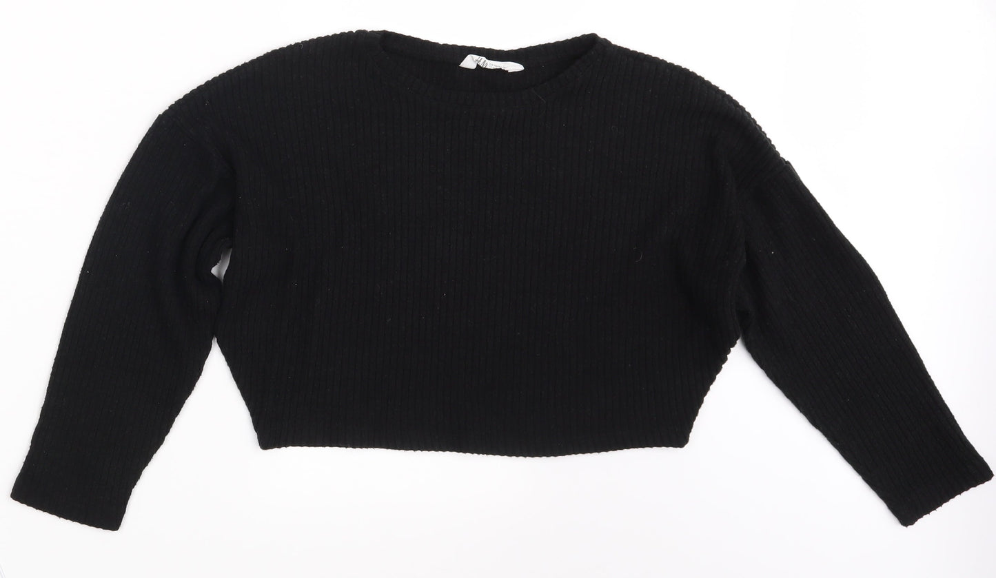 H&M Girls Black   Pullover Jumper Size 11-12 Years