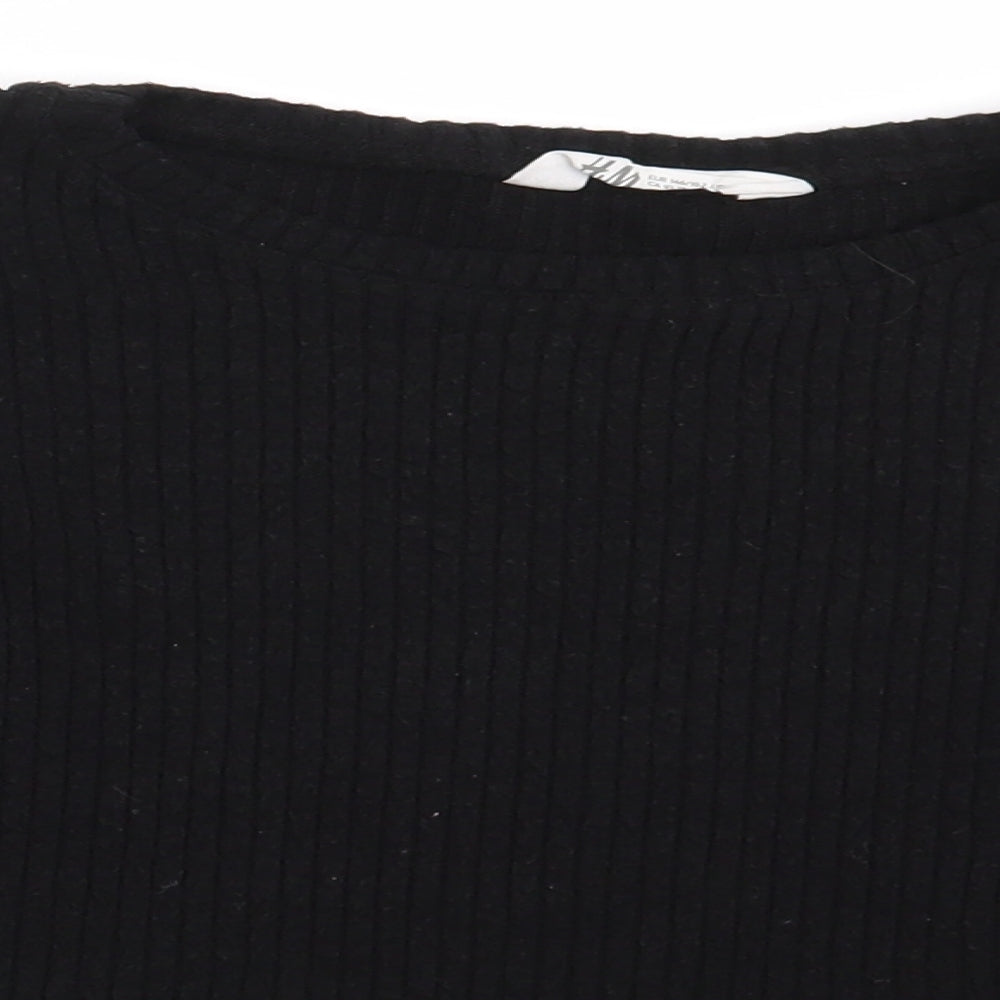H&M Girls Black   Pullover Jumper Size 11-12 Years