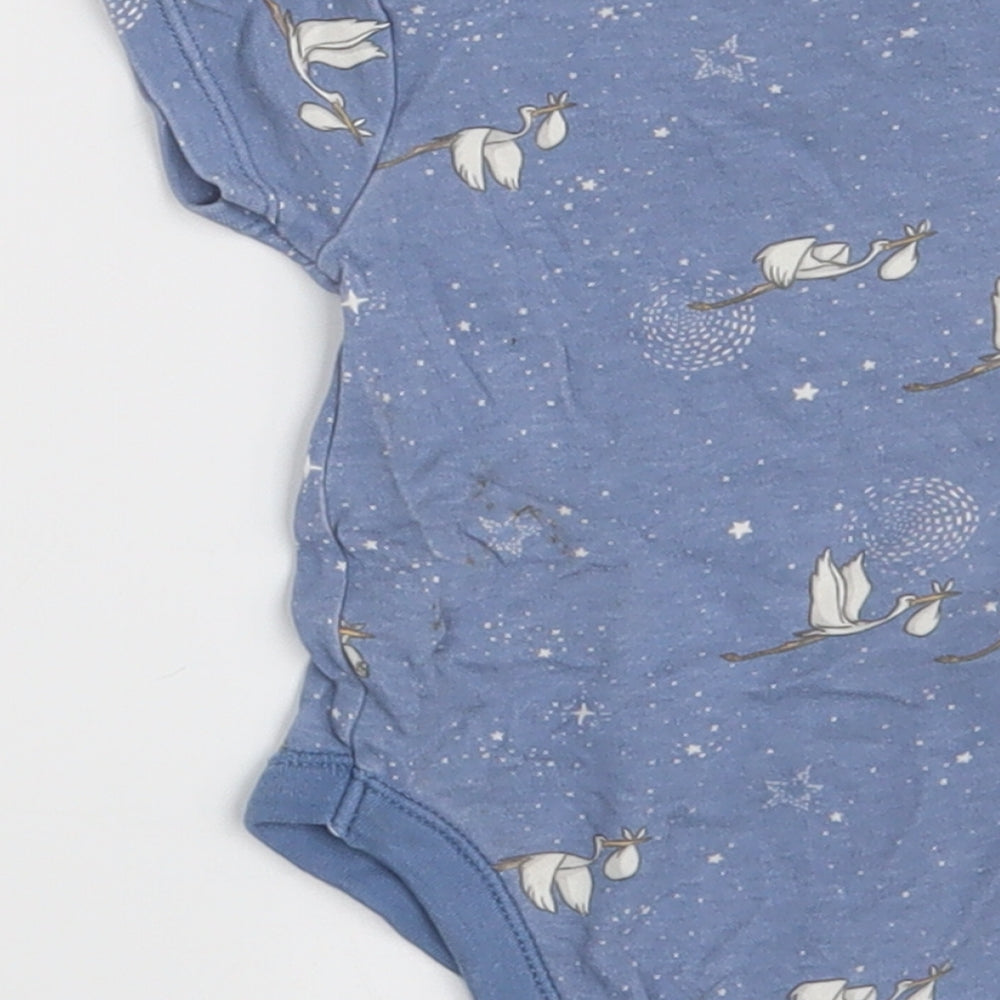 George Baby Blue Animal Print  Babygrow One-Piece Size 3-6 Months