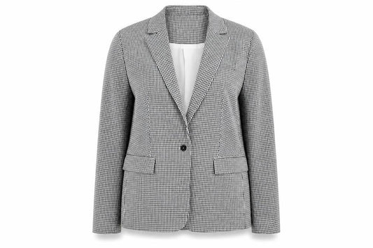 Marks and Spencer Womens Black Check  Jacket Blazer Size 14
