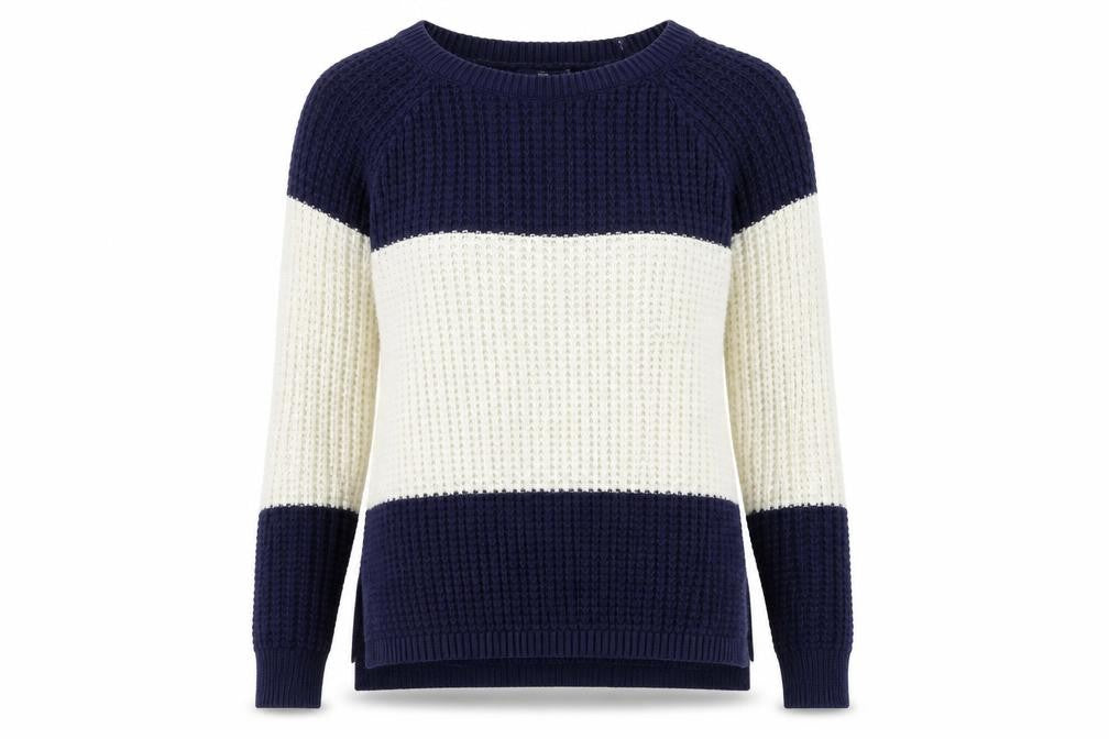 Gap Womens Blue Striped Knit Pullover Jumper Size S