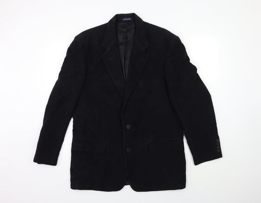 David Moss Mens Black   Jacket Suit Jacket Size 42