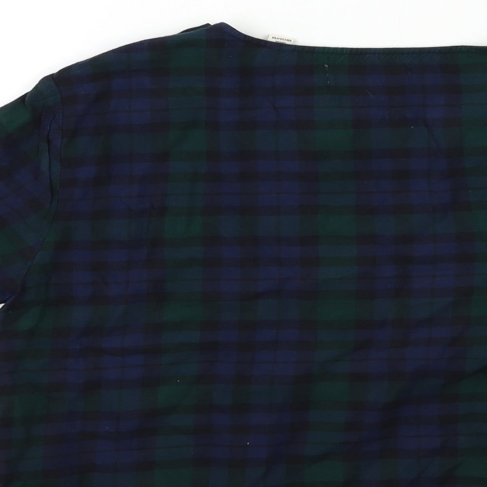Jack Wills Womens Blue Check  Basic T-Shirt Size 6