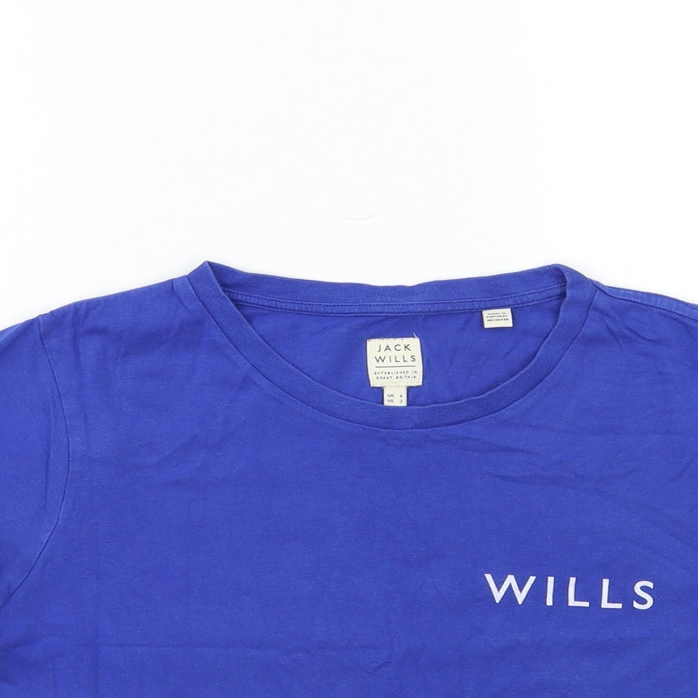 Jack Wills Womens Blue   Basic T-Shirt Size 6