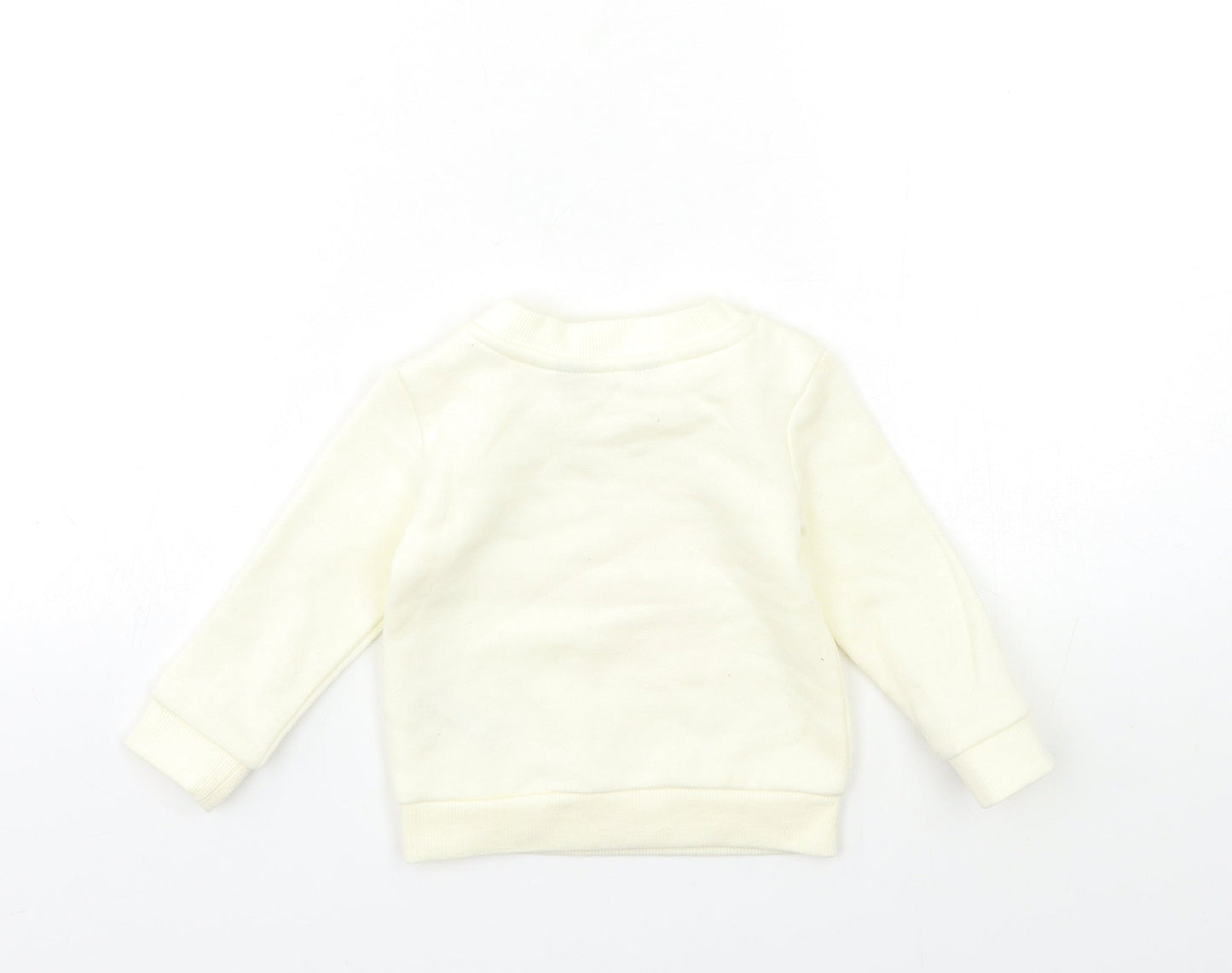 Primark Baby White   Pullover Jumper Size 6-9 Months  - BE NICE BE KIND