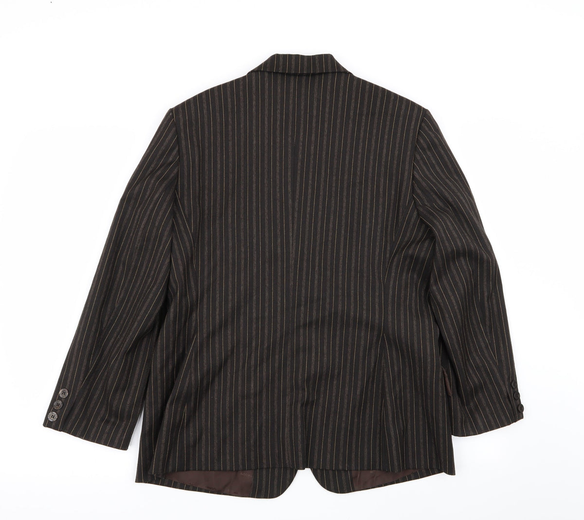 tiagu.s Womens Brown Striped  Jacket Blazer Size 14