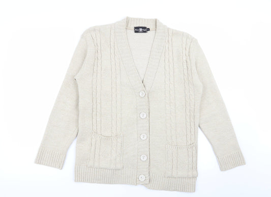 Classic Image Womens Beige   Cardigan Jumper Size S