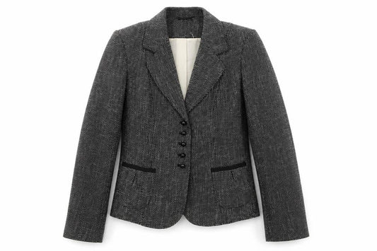 Marks & Spencer Womens Black Geometric  Jacket Blazer Size 10