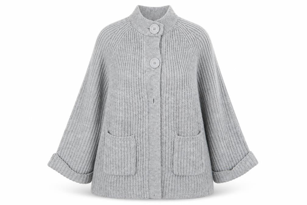 Bonmarché Womens Grey Cardigan Jumper Size M