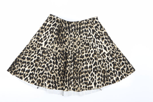 Preworn Womens Multicoloured Animal Print  Flare Skirt Size S  - Stretch waistband