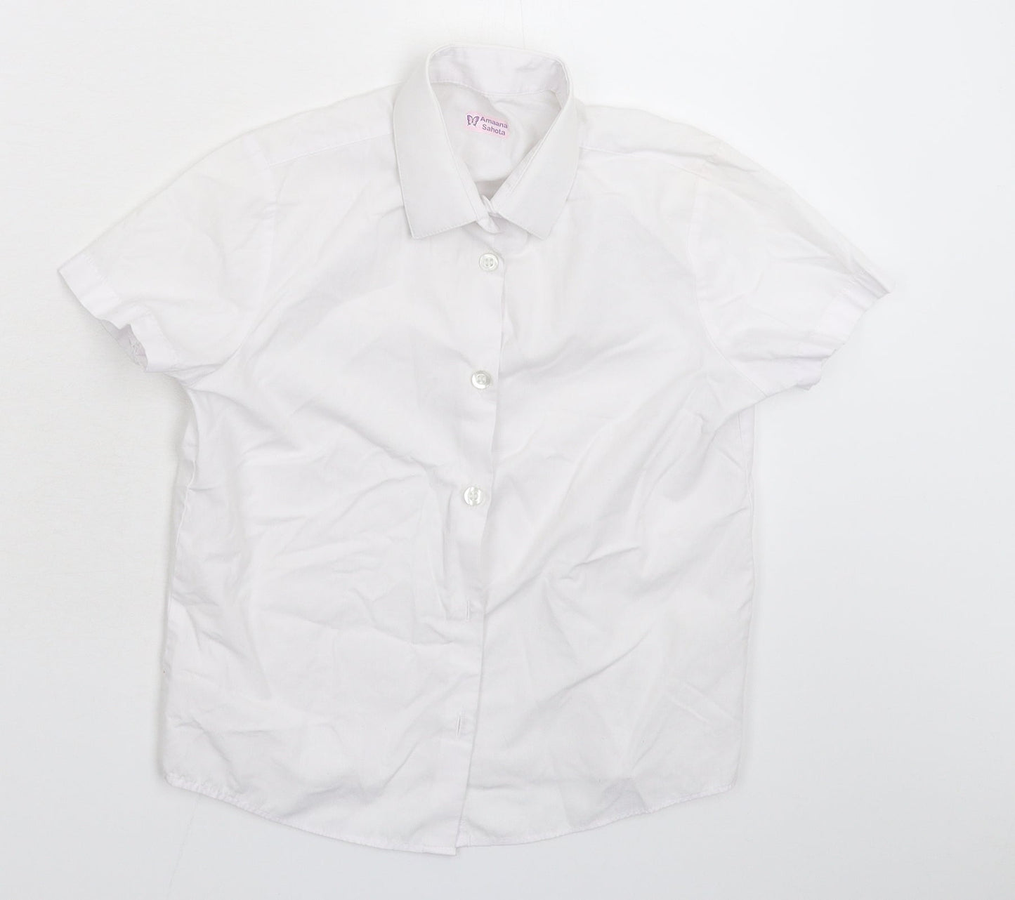 George Boys White   Basic Button-Up Size 7-8 Years