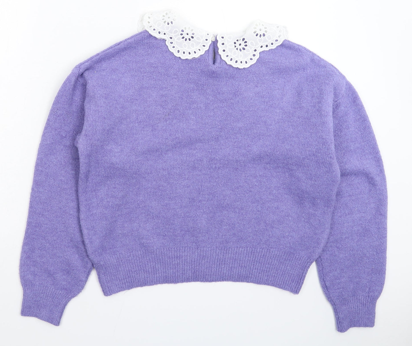 New Look Womens Purple  Knit Pullover Jumper Size M