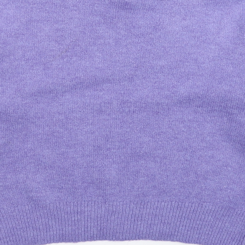 New Look Womens Purple  Knit Pullover Jumper Size M
