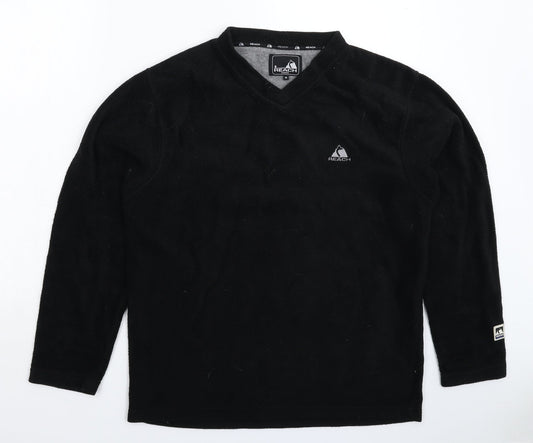 Preloved Reach Mens Black  Fleece Pullover Sweatshirt Size M - Front