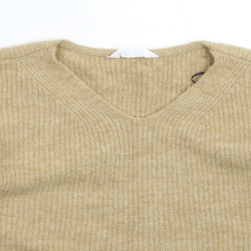 H&M Girls Beige  Knit Pullover Jumper Size 9-10 Years
