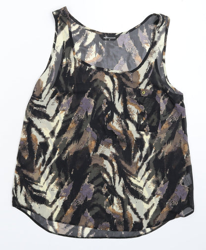 Preloved Internacionale Womens Multicoloured  Satin Basic Tank Size 10 - Front