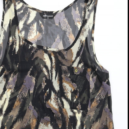Preloved Internacionale Womens Multicoloured  Satin Basic Tank Size 10 - Detail