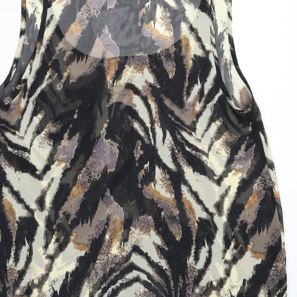 Internacionale Womens Multicoloured  Satin Basic Tank Size 10