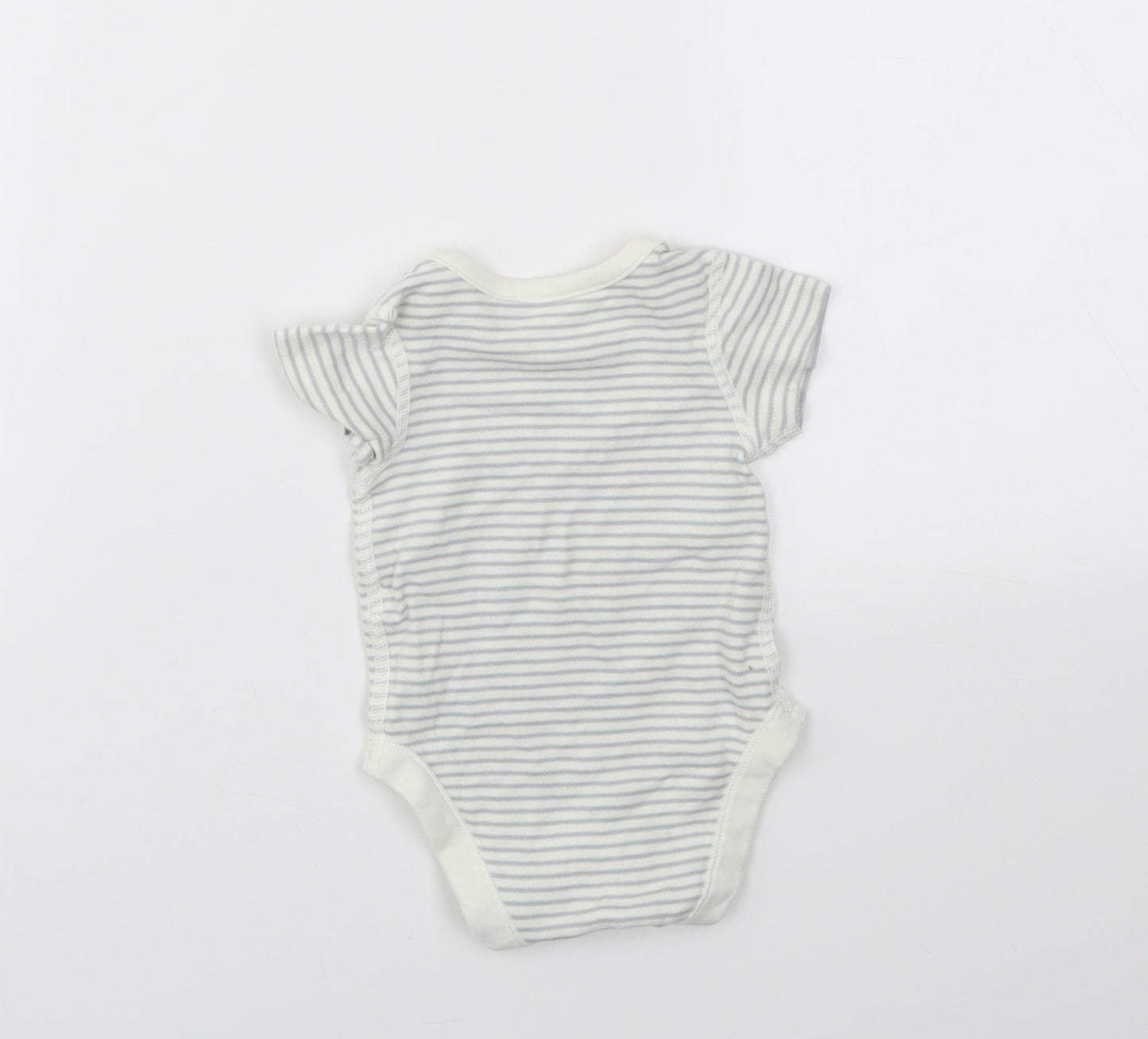 M&S Baby Grey Animal Print  Babygrow One-Piece Size 0-3 Months