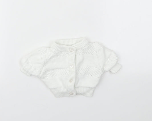 M&S Baby White   Cardigan Jumper One Size