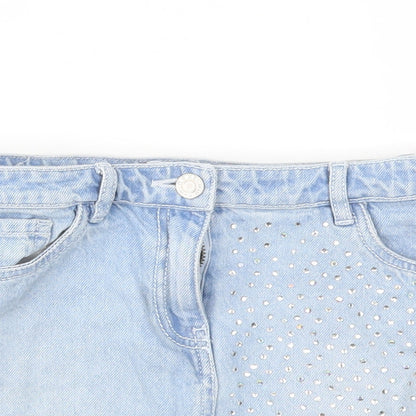 Next Girls Blue   A-Line Skirt Size 9 Years