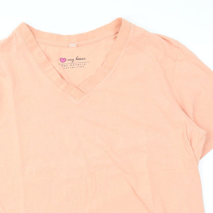Bonprix Womens Orange Basic T-Shirt Size M