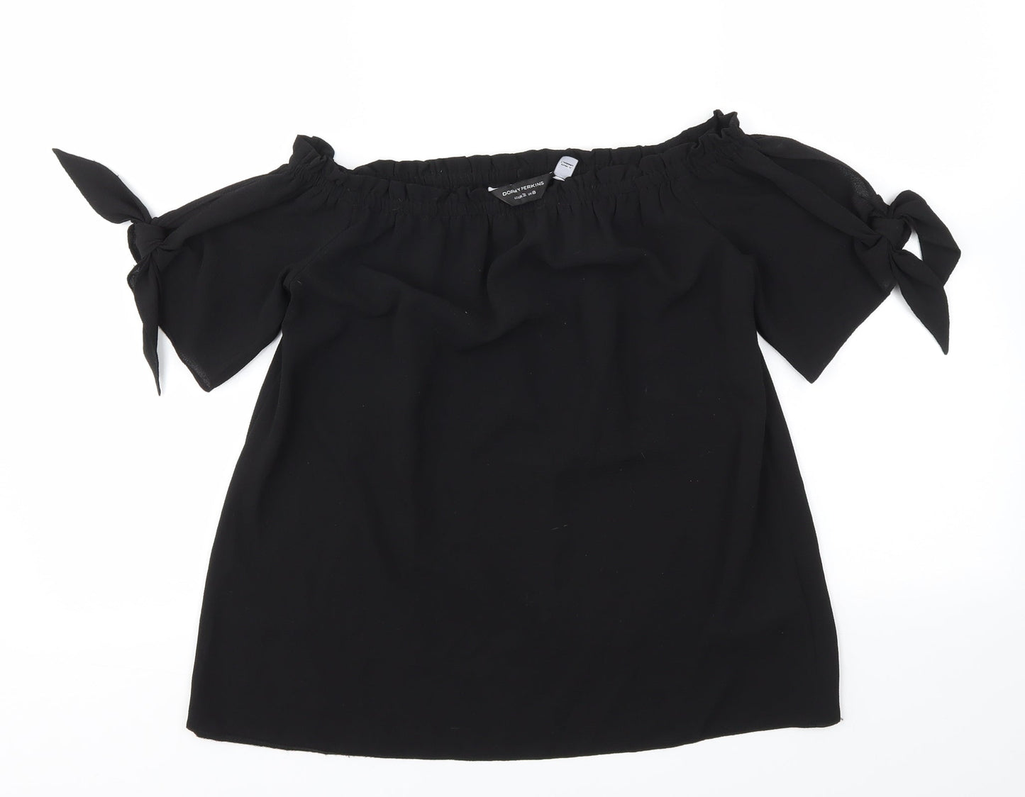 Dorothy Perkins Womens Black   Basic Blouse Size 8
