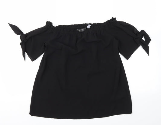 Dorothy Perkins Womens Black   Basic Blouse Size 8