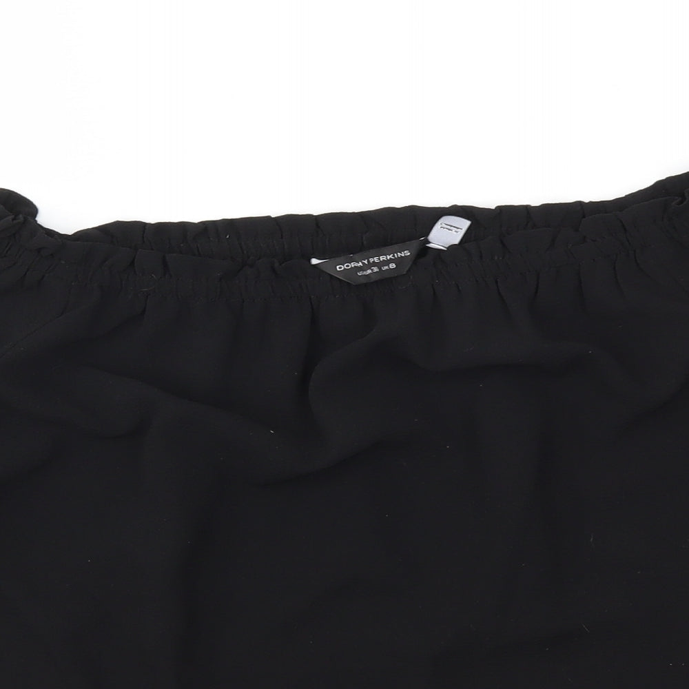 Dorothy Perkins Womens Black   Basic Blouse Size 8