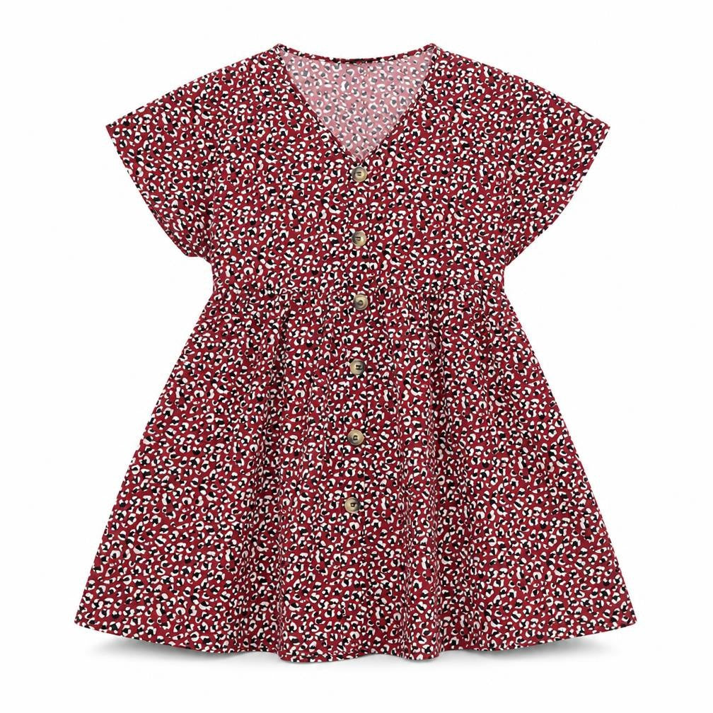 SheIn Womens Red Animal Print  Fit & Flare  Size M