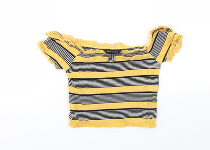 New Look  Womens Multicoloured Striped  Basic T-Shirt Size 6