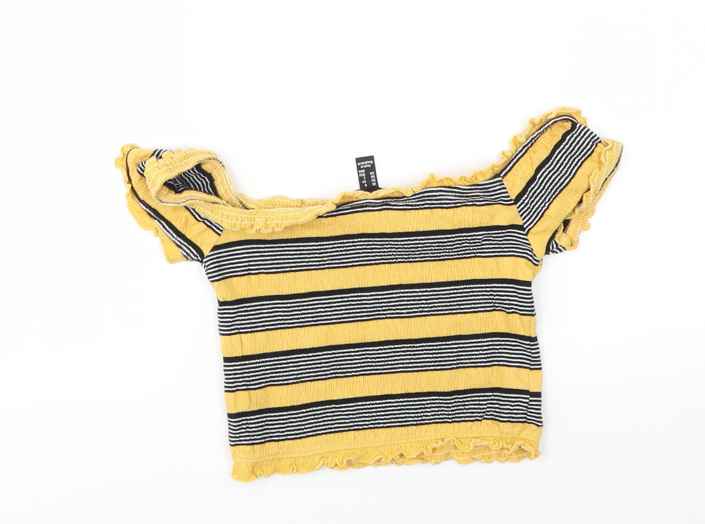 NEW LOOK  Womens Multicoloured Striped  Basic T-Shirt Size 6
