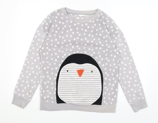 M&S Womens Grey Polka Dot  Pullover Jumper Size 8  - Penguin