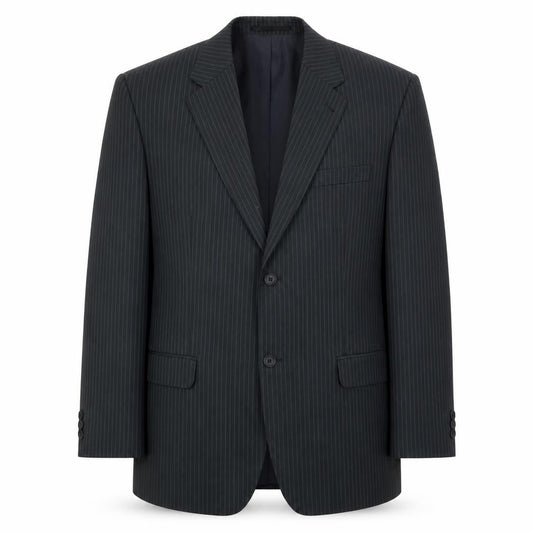 George Mens Green Striped  Jacket Blazer Size XL