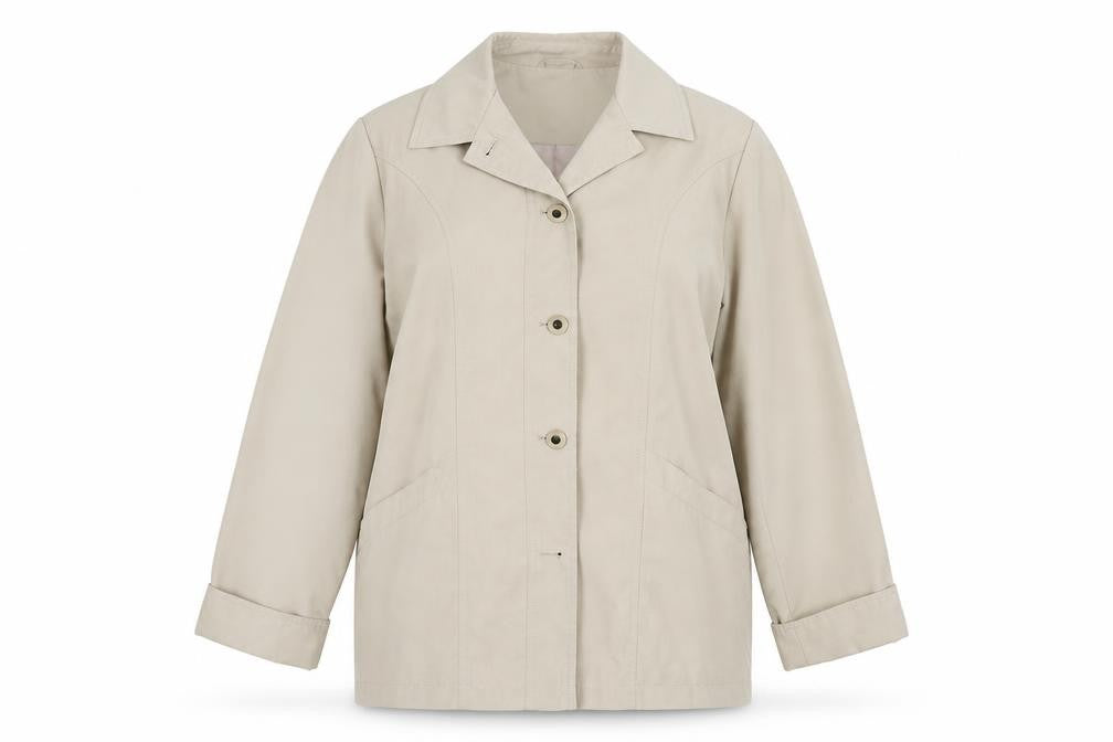 EWM Womens Beige   Overcoat Coat Size 12