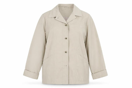 EWM Womens Beige   Overcoat Coat Size 12