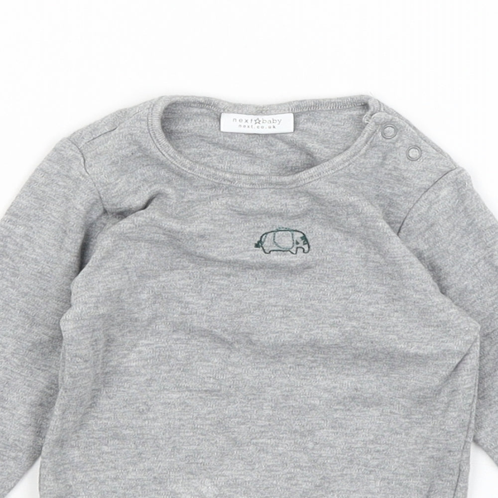 NEXT Baby Grey   Romper One-Piece Size 3-6 Months  - Elephant