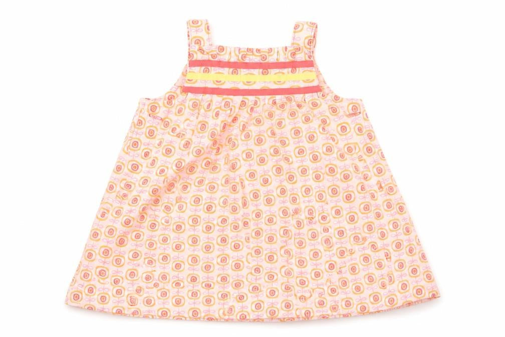 Mothercare Baby White Geometric  A-Line  Size 0-3 Months