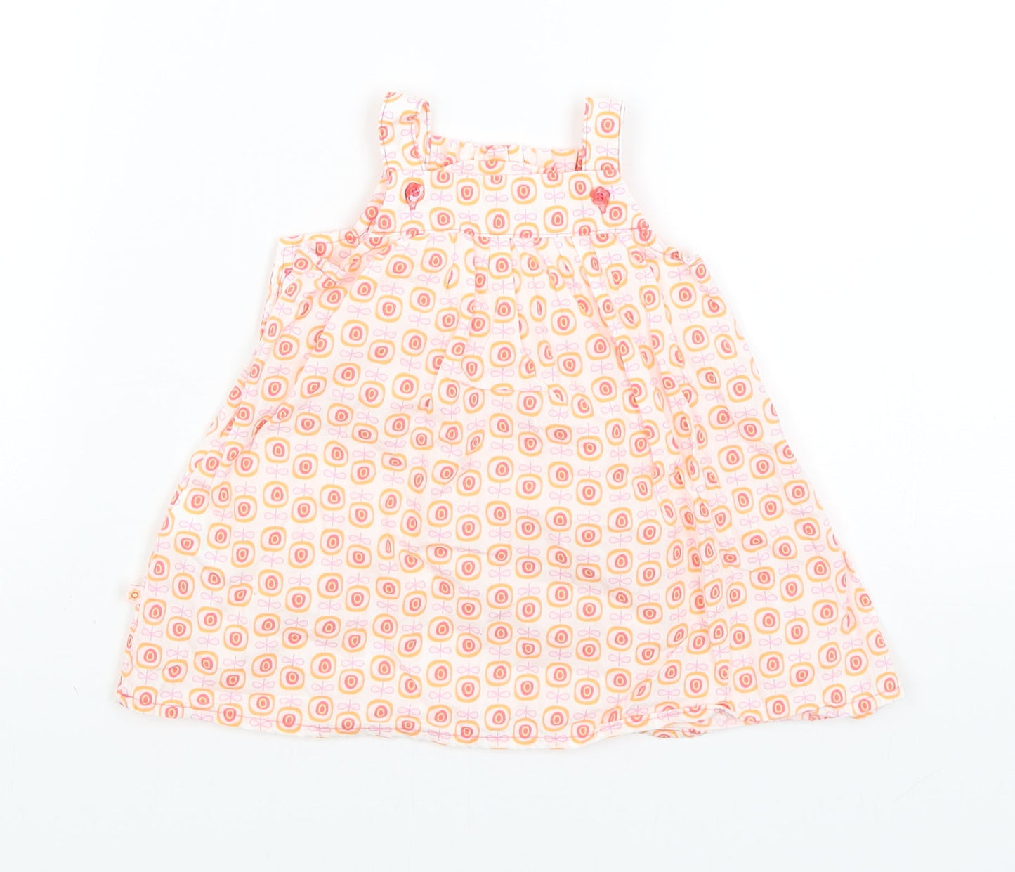 Mothercare Baby White Geometric  A-Line  Size 0-3 Months