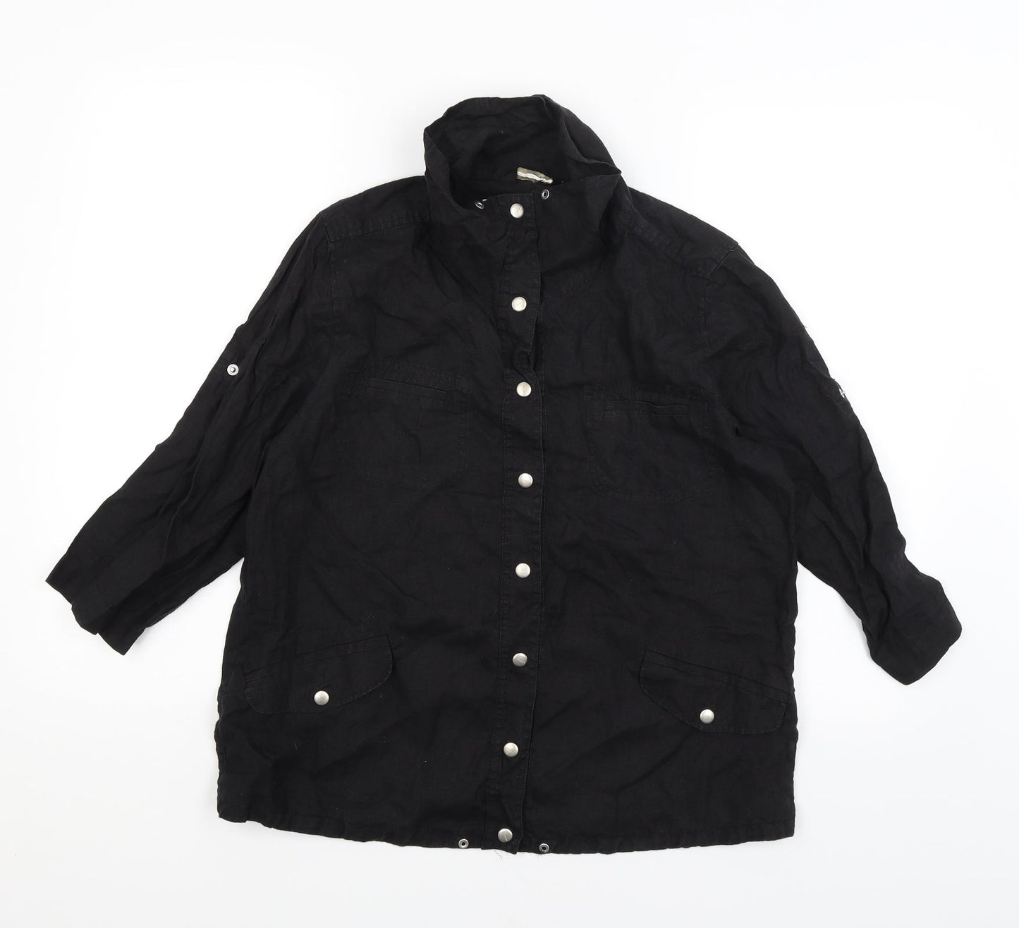 Weekend Womens Black   Basic Button-Up Size M