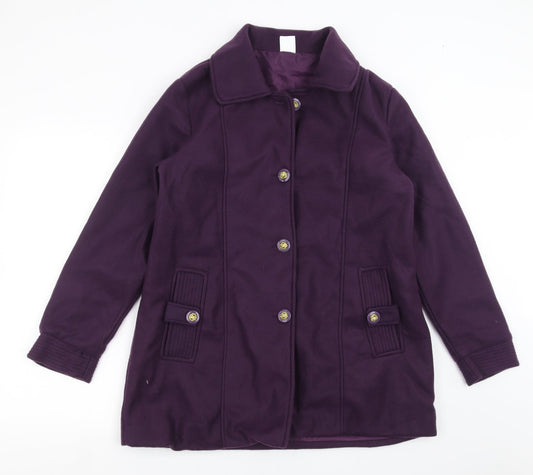 Gabriella Vicenza Womens Purple   Jacket Coat Size 10