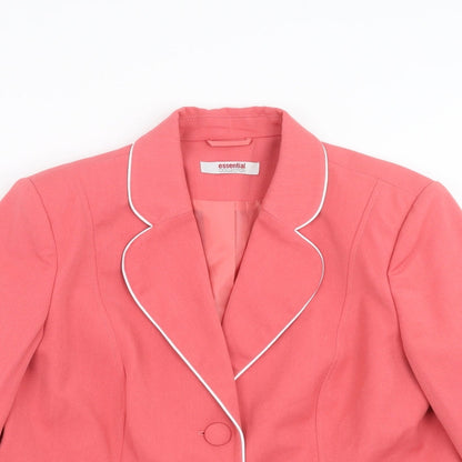 Essentials Collection Womens Pink   Jacket Suit Jacket Size 14