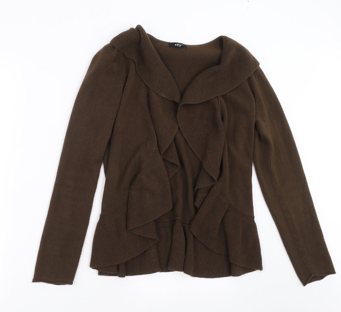 Marks and Spencer Womens Brown  Knit Cardigan Jumper Size 12