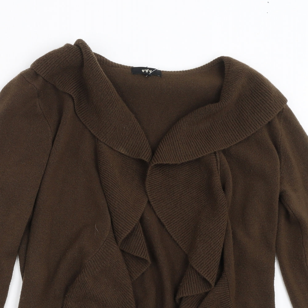 Marks and Spencer Womens Brown  Knit Cardigan Jumper Size 12