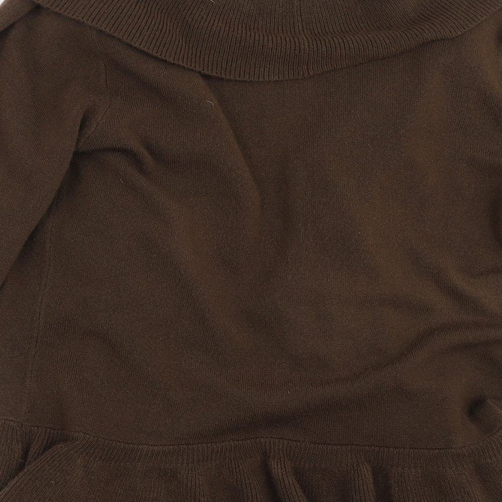 Marks and Spencer Womens Brown  Knit Cardigan Jumper Size 12